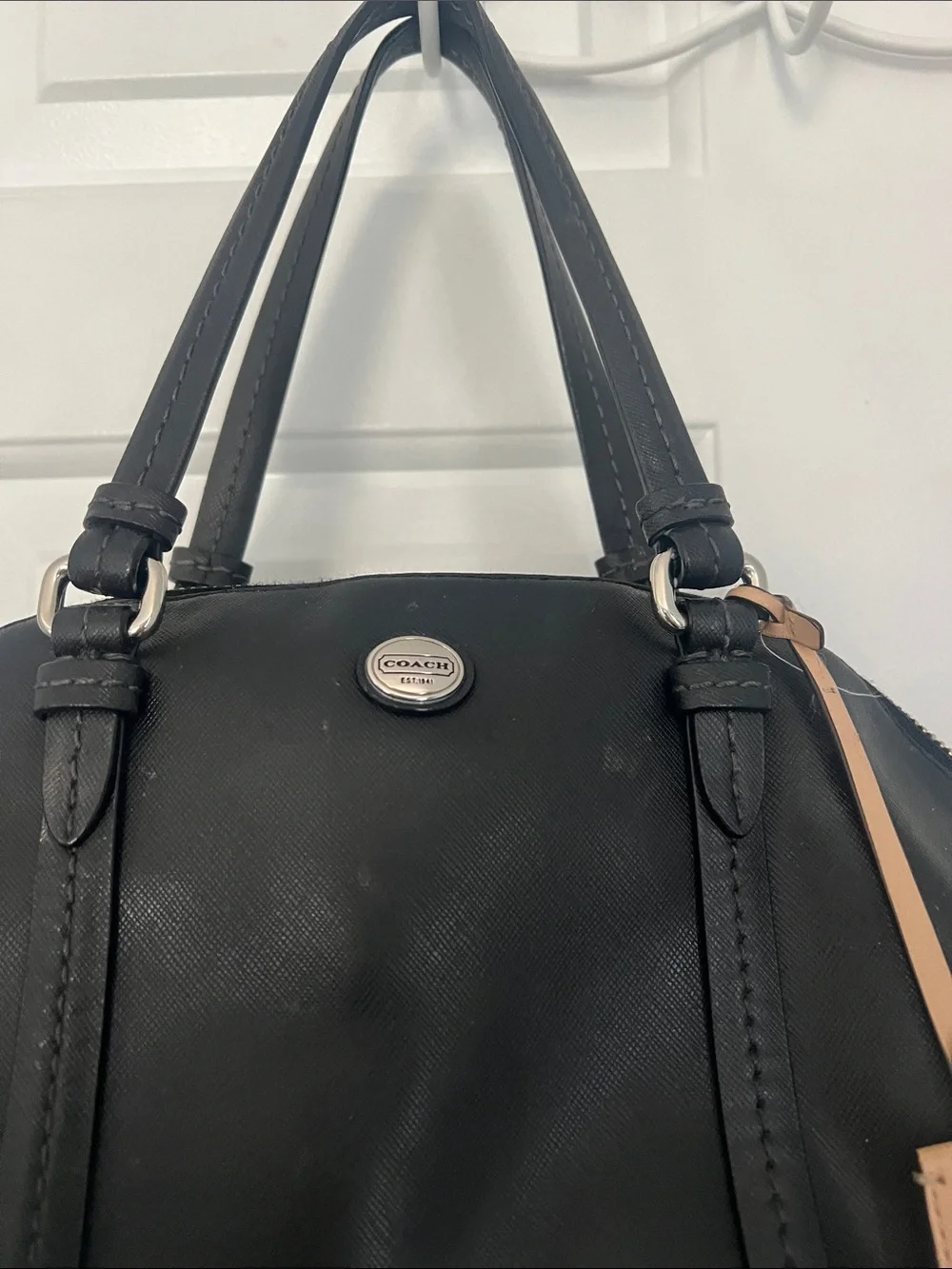 Coach structured leather